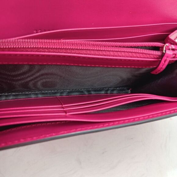 Gucci Pink Diamante Leather Long Bi-Fold Wallet W/Box - Picture 9 of 13